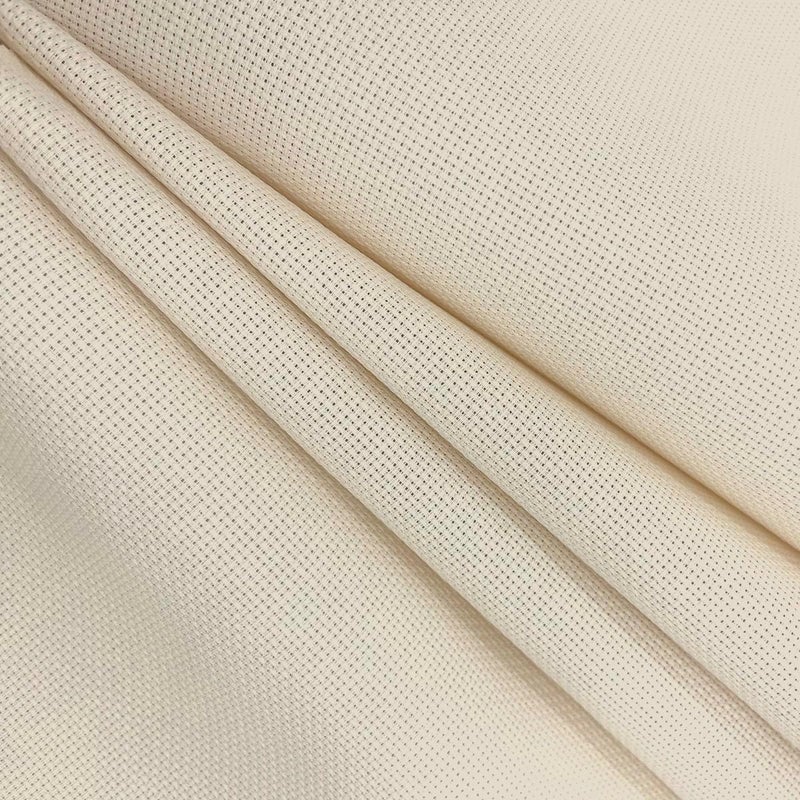 Zhenqing Aida Cloth 14 Count Cross Stitch Fabric Cross Stitch Aida Cloth for Embroidery and Needlework (Khaki, 30 * 39inch) - Image 1